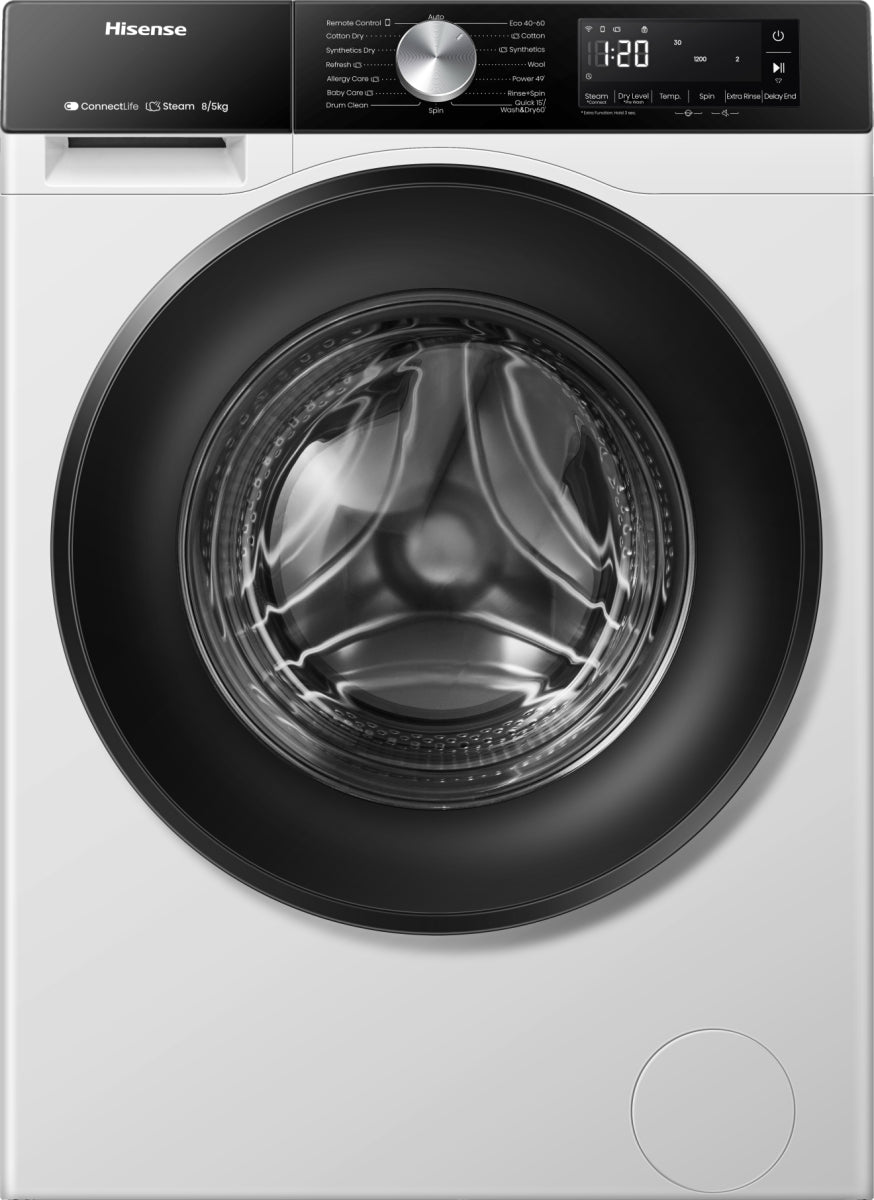 Hisense WD3S8043BW3 machine à laver avec sèche linge Pose libre Charge avant Blanc