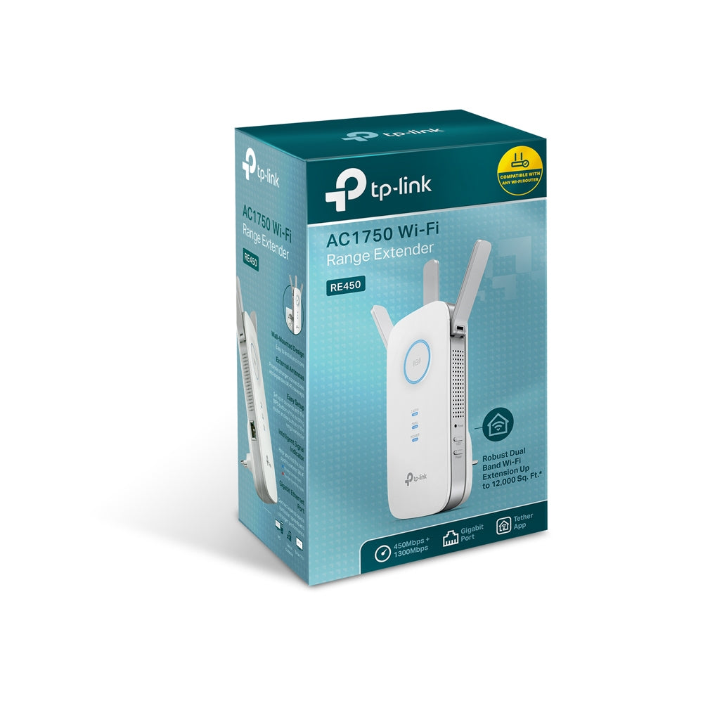 TP-Link RE450 Émetteur et récepteur réseau Blanc 10, 100, 1000 Mbit/s