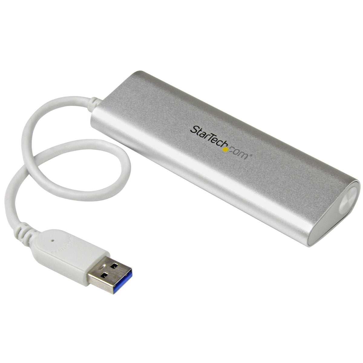 StarTech.com Hub USB 3.0 à 4 Ports avec Gigabit Ethernet, USB-A 5Gbps, Design Robuste en Aluminium