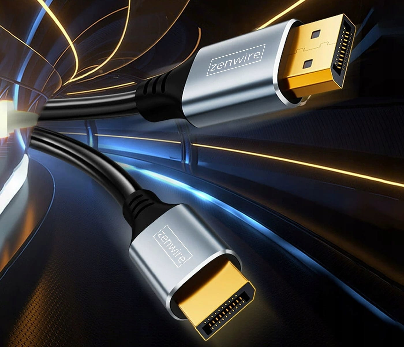 Câble DisplayPort 1.4 - Adaptateur pour moniteur 2K, 4K et 8K, 2 m, Zenwire ZC-15
