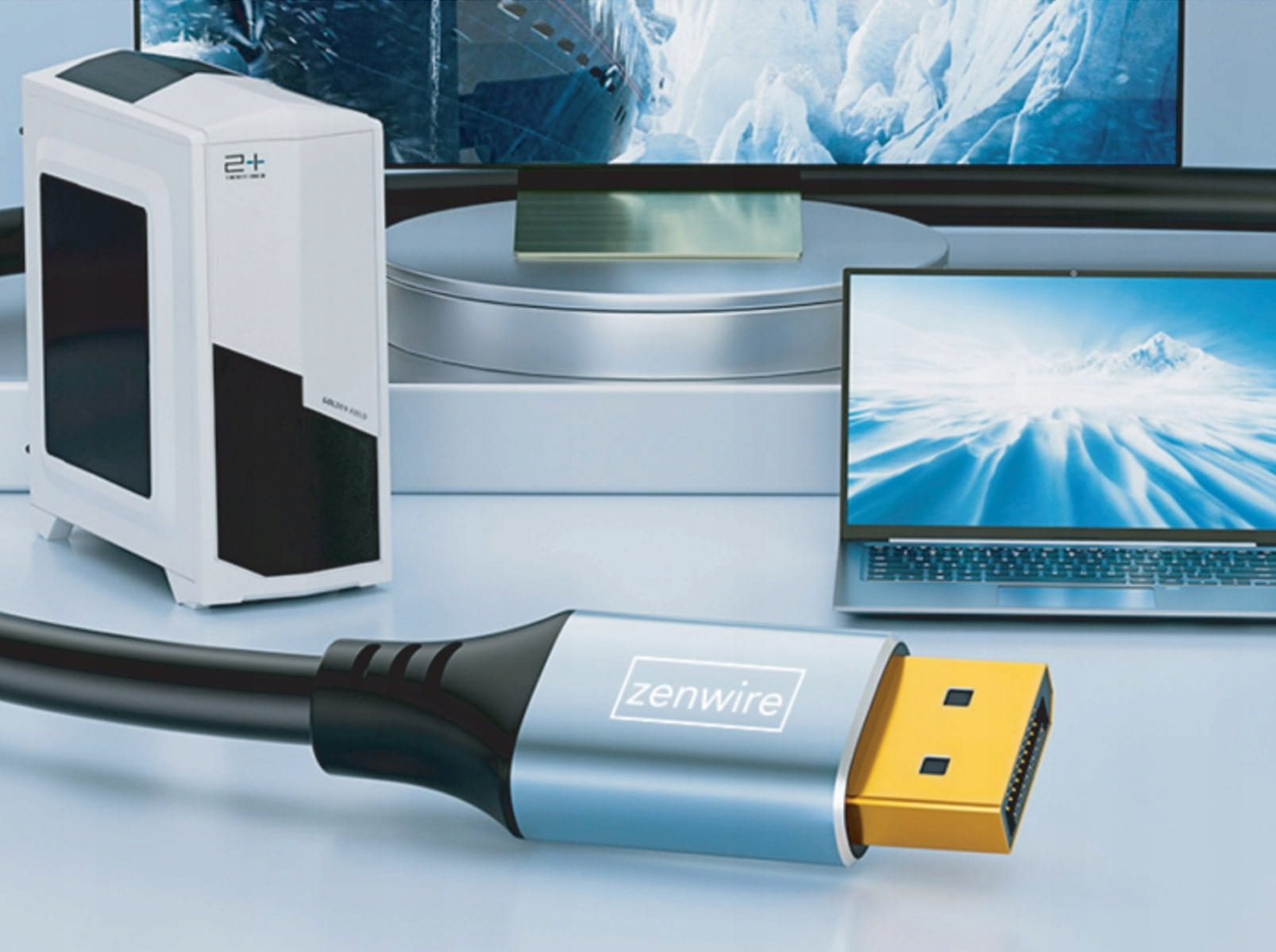 Câble DisplayPort 1.4 2K 4K 144 Hz 8K 60 Hz, de DisplayPort vers téléviseur, PC ou écran, 3 m, Zenwire ZC-14