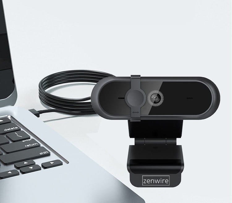 Webcam avec microphone pour ordinateur, USB 3.0, cache, Full HD 1080p, Zenwire W6