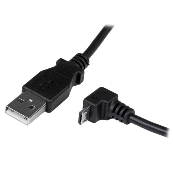 StarTech.com Câble Micro USB 2 m - USB A vers Micro B coudé 90° vers le bas