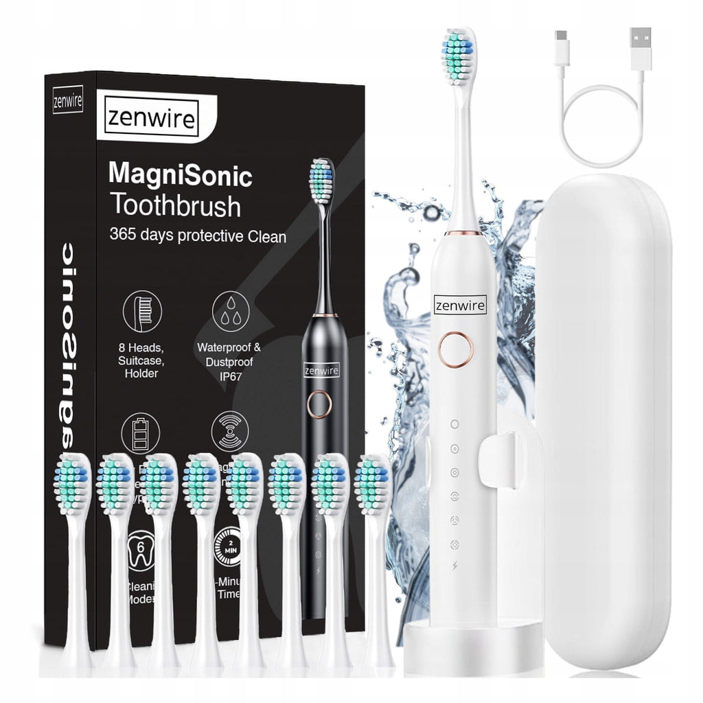 Brosse à dents électrique sonique magnétique pour adultes et enfants Zenwire 506