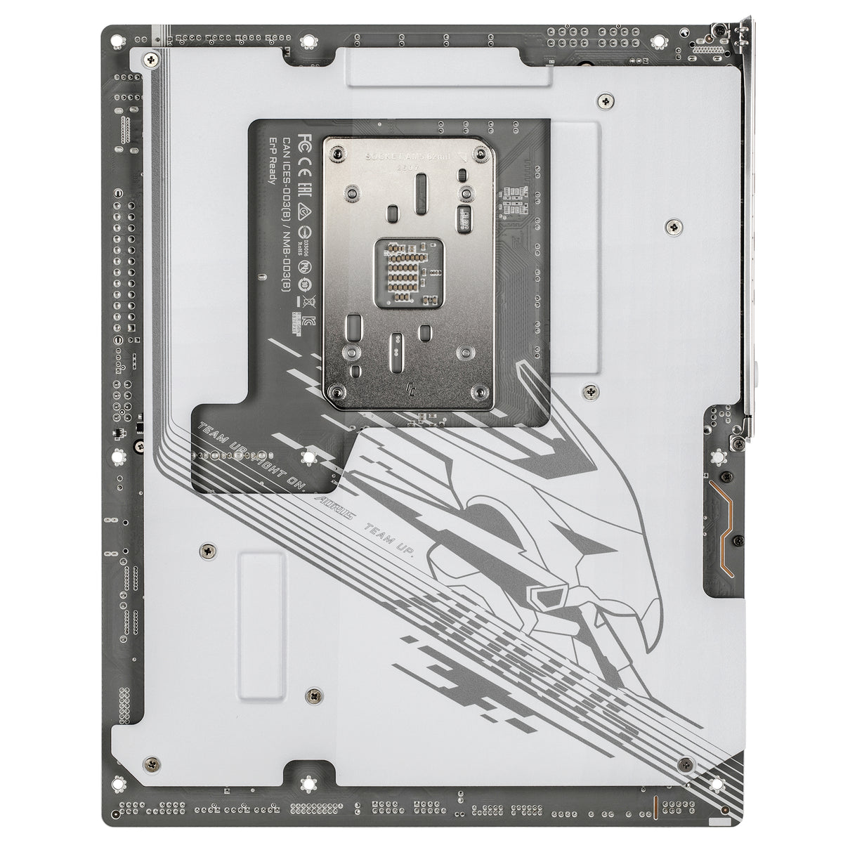 GIGABYTE X870E AORUS PRO X3D ICE Carte Mère – Prend en charge les processeurs AMD Ryzen 9000, VRM numérique 18+2+2 phases, jusqu’à 9000 Hz DDR5 (OC), 2 x PCIe 5.0 + 2 x PCIe 4.0, Wi-Fi 7, LAN 5 GbE, USB 4
