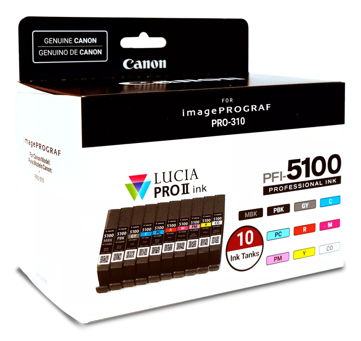 Ink/PFI-5100 MBK/PBK/C/M/Y/PC/PM/R/GY/ - vue 2