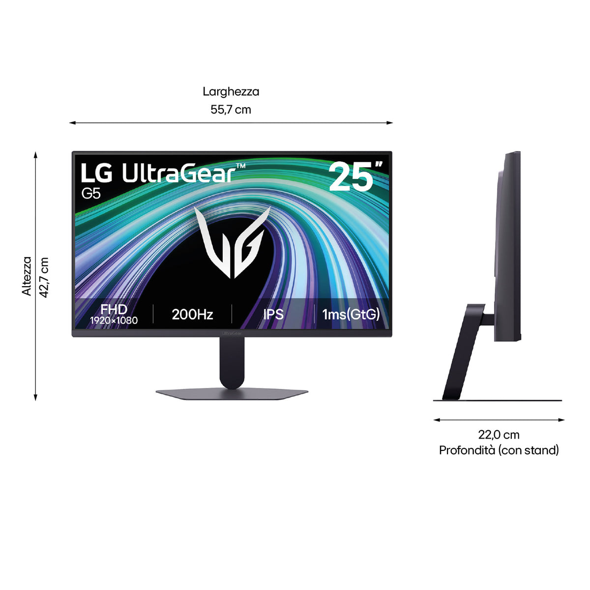 LG 25G523B-B 62 cm (24.4) IPS 1920 x 1080 (Full HD) HDMI DisplayPort 200 Hz - vue 7