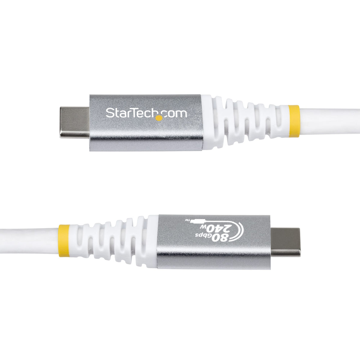 StarTech.com Câble USB4 USB-C 1,5m 80 Gbit/s 240W PD 8K 120Hz DP2.1 Blanc