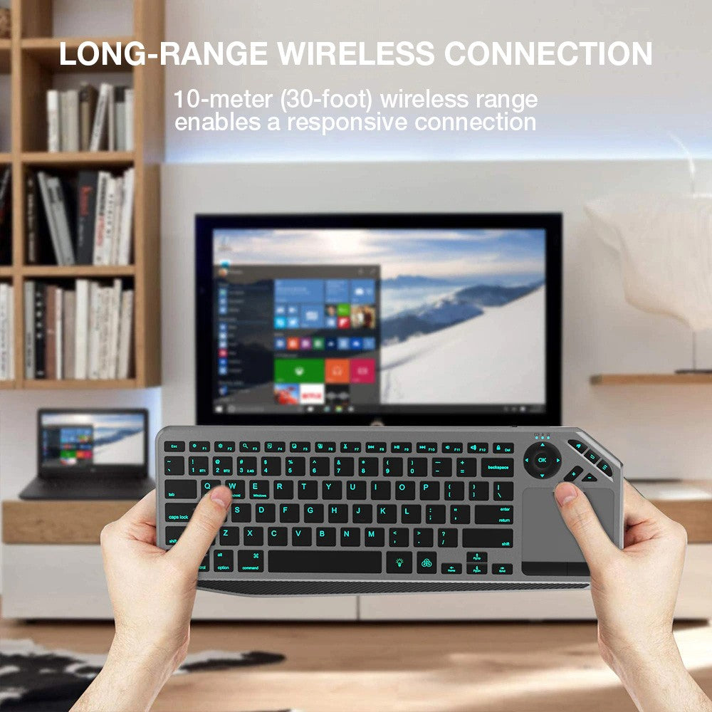 Techly ICTB9801TB clavier Universel RF sans fil + Bluetooth QWERTY Anglais américain Noir - vue 7
