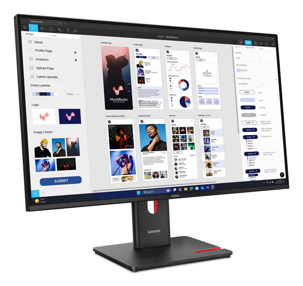 Lenovo ThinkVision T32UD-40 Moniteur 31.5" 4K UHD