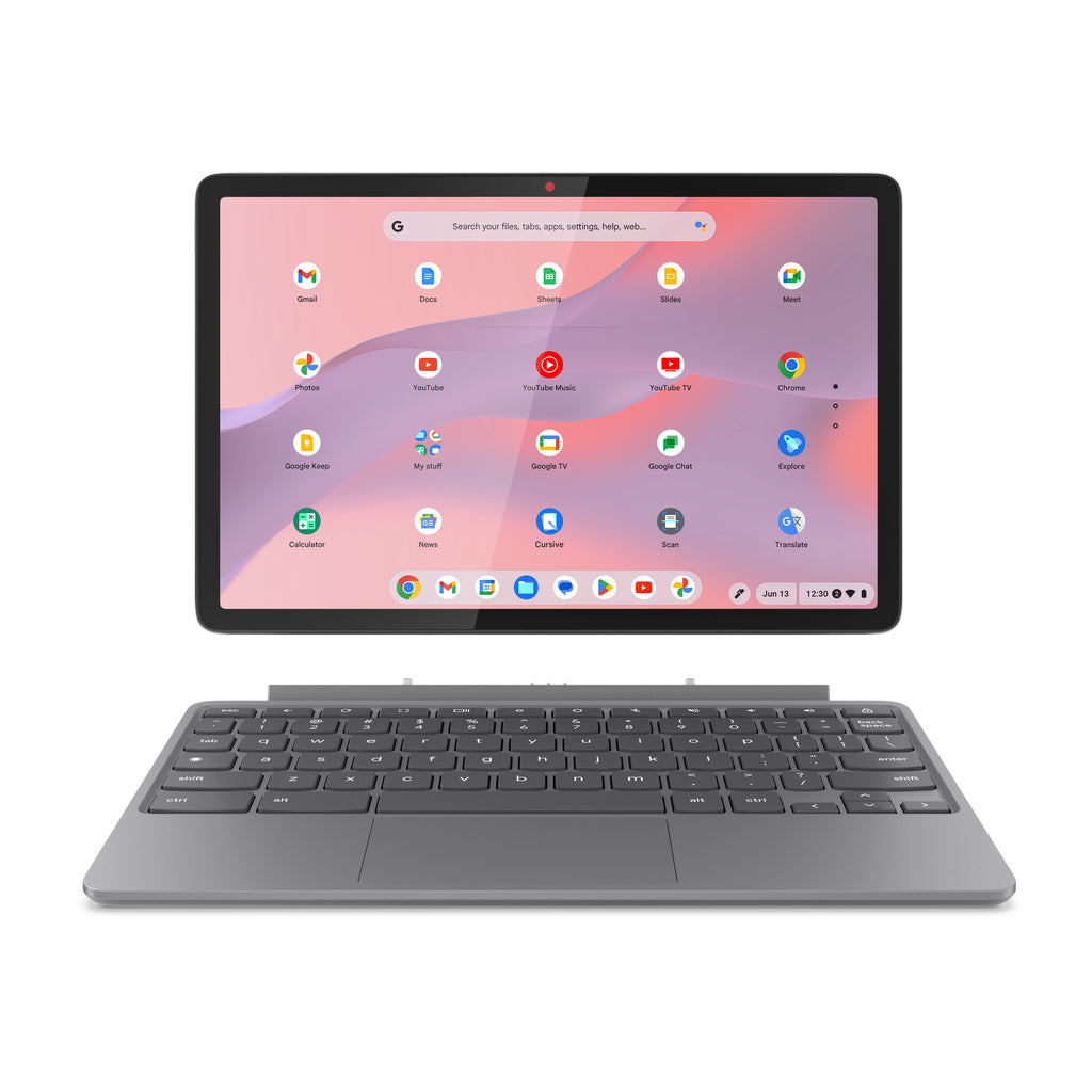 Lenovo Chromebook Duet 11M889 MediaTek Kompanio 838 27,8 cm (10.9") Écran tactile WUXGA 8 Go LPDDR4x-SDRAM 128 Go eMMC Wi-Fi 6 (802.11ax) ChromeOS Allemand Gris