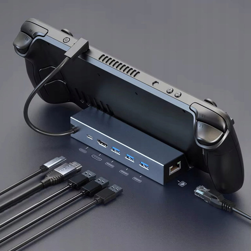 Station d'accueil Steam Deck DOCK ROG ALLY DEX 6-en-1 HUB USB-C HDMI 4K Ethernet Zenwire  HUB62