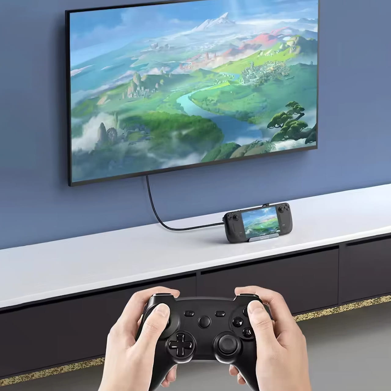 Station d'accueil Steam Deck DOCK ROG ALLY DEX 6-en-1 HUB USB-C HDMI 4K Ethernet Zenwire  HUB62