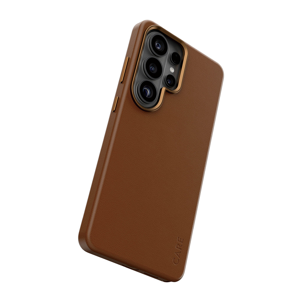 PanzerGlass CARE™ by ® Solo Case Brown w. Qi Samsung Galaxy S26 Ultra coque de protection pour téléphones portables Housse Marron