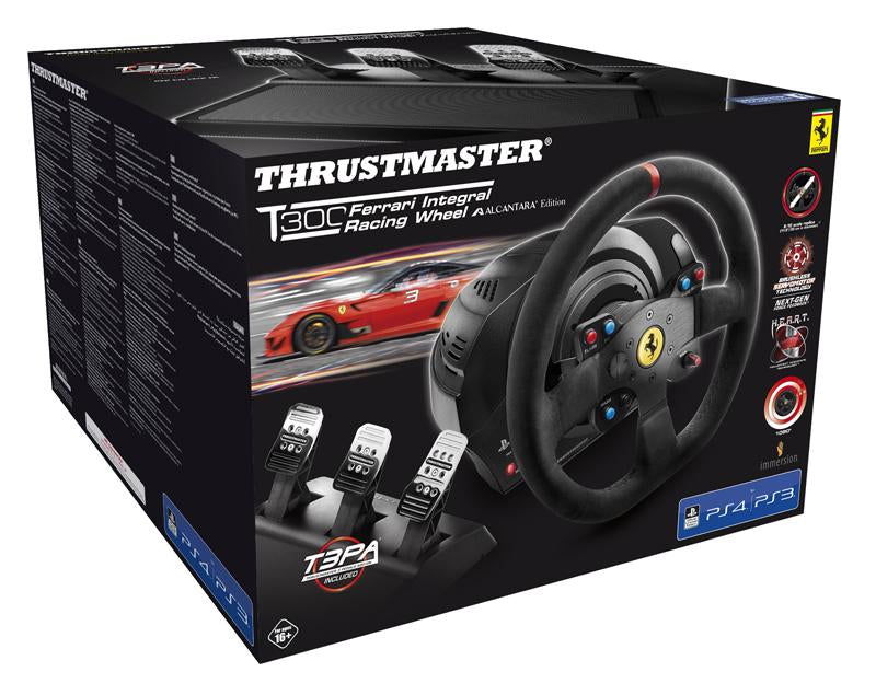Thrustmaster T300 Ferrari Integral Racing Wheel Alcantara Edition Noir Volant + pédales Analogique/Numérique PC, PlayStation 4, Playstation 3