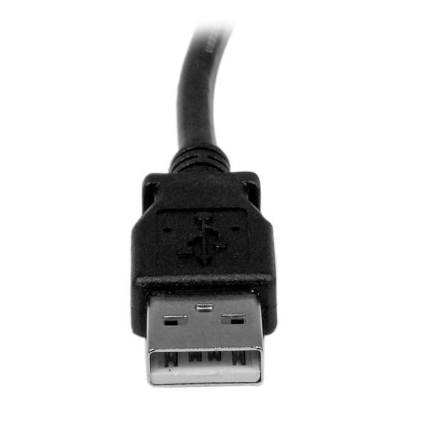 StarTech.com Câble USB 2.0 A vers USB B Coudé à Gauche Mâle/Mâle pour Imprimante, 3 m, Noir