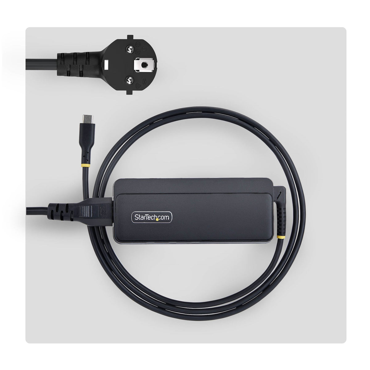 StarTech.com Chargeur USB-C pour Ordinateur Portable de 140W avec Câble USB-C Intégré de 1,2m, Adaptateur Secteur GaN po