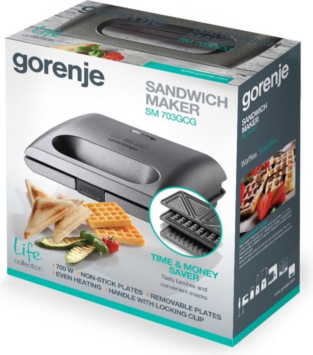 Gorenje Life Collection SM703GCG Toast maskine / vaffelbager / grill - vue 5