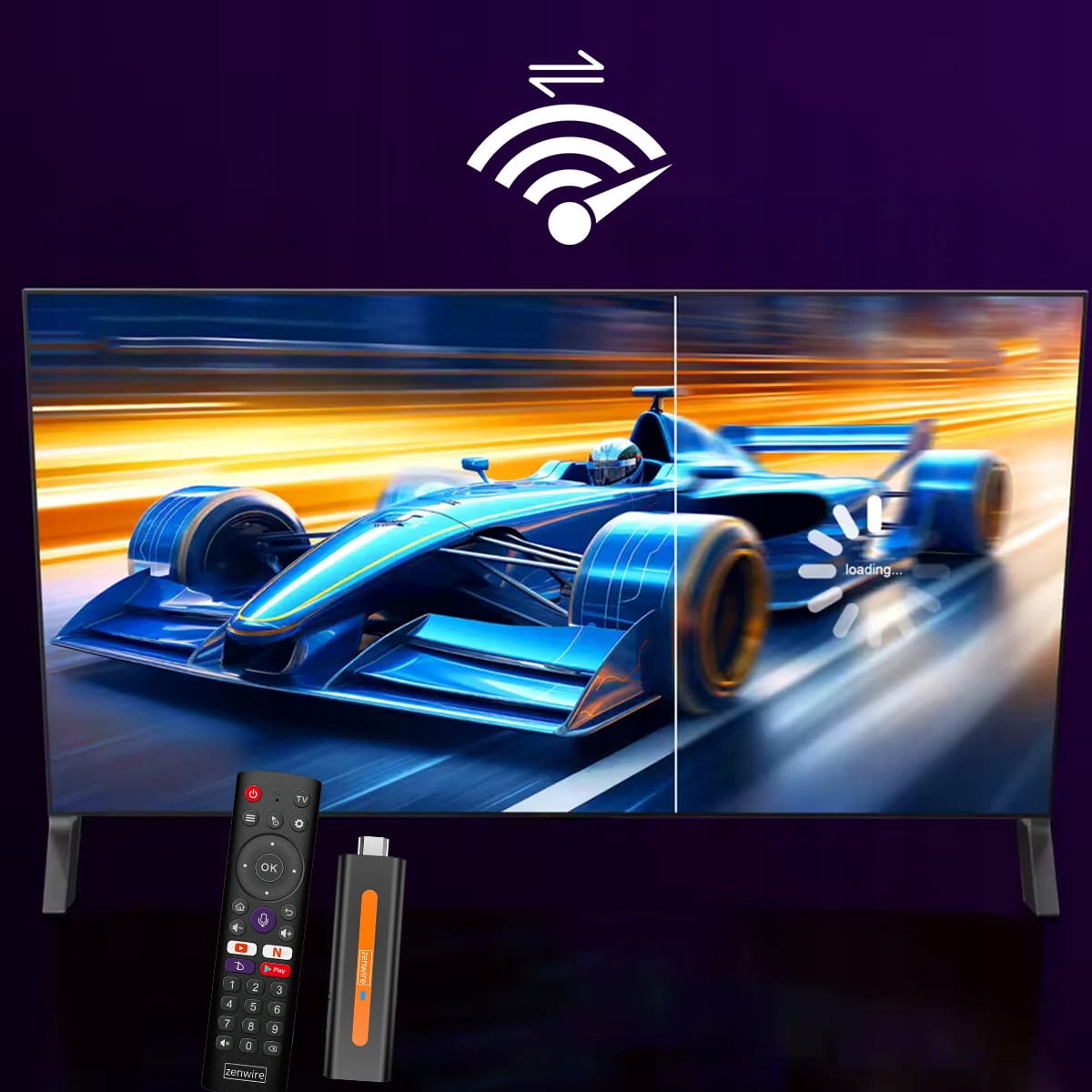 Lecteur multimédia, boîtier Android 14, Smart TV Stick Box WiFi 2/16, ZENWIRE Zencast TV98 H618