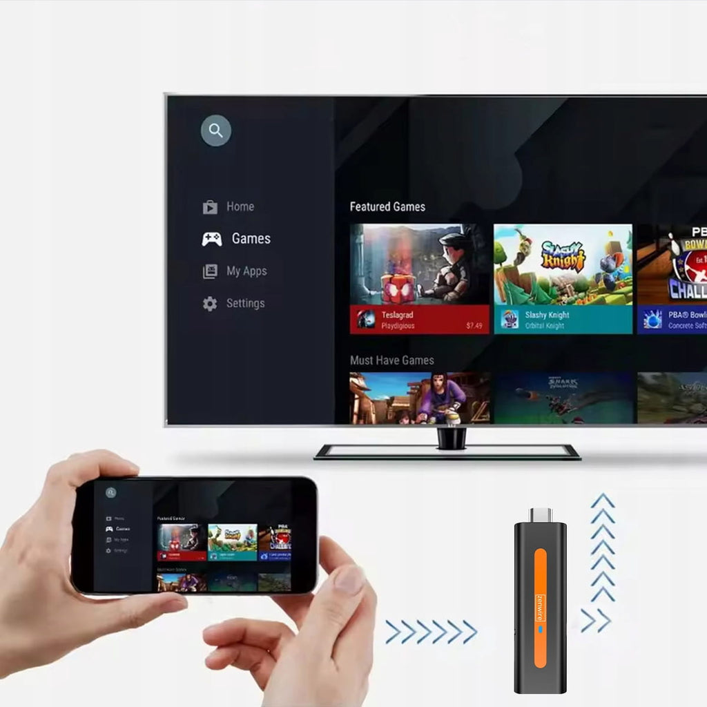 Lecteur multimédia, boîtier Android 14, Smart TV Stick Box WiFi 2/16, ZENWIRE Zencast TV98 H618