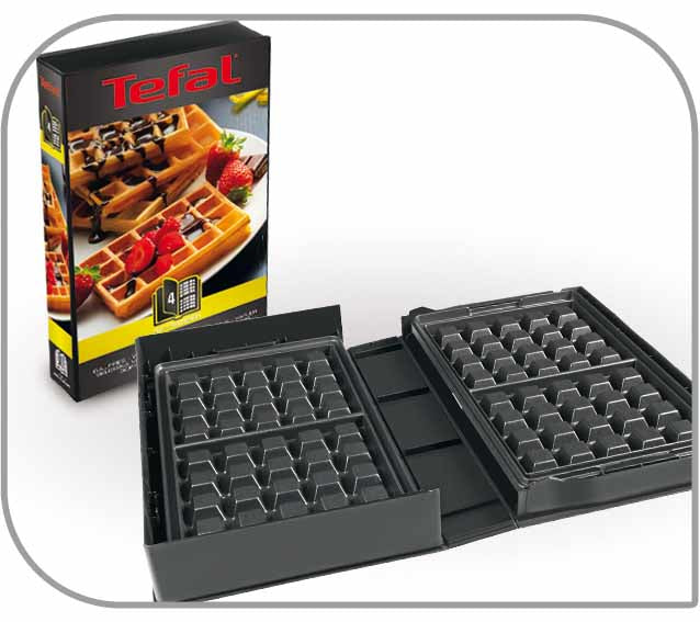 Tefal SW854D gaufrier et appareil à croque-monsieur 700 W Noir, Acier inoxydable