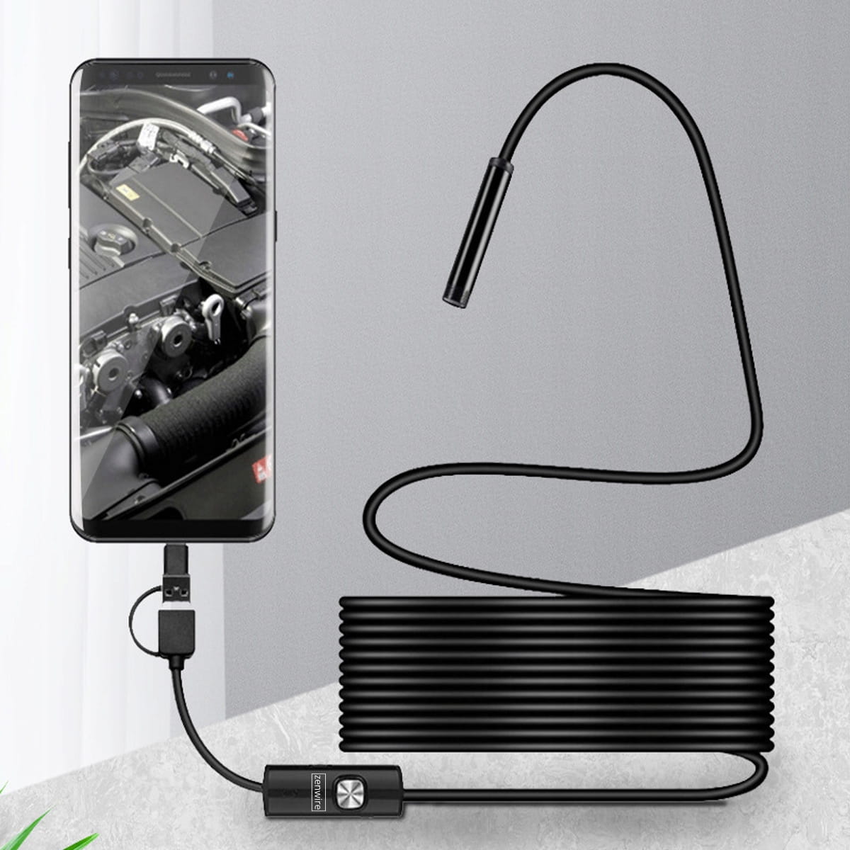 Caméra d'inspection d'atelier, endoscope pour téléphone Android, câble USB-C de 3,5 m, Zenwire AN100
