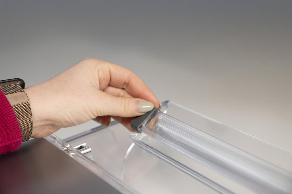 Porte-documents FlexDesk 640 avec ComfortRead, Gris Transparent