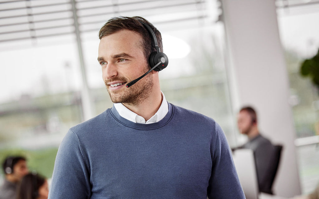 Jabra Engage 55 MS Stereo Casque Sans Fil pour Bureau et Centre d'appels, USB Type-A, Noir