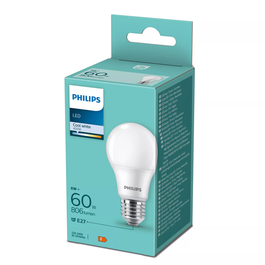 Philips 8719514257580 ampoule LED Blanc naturel 4000 K 8 W E27 F