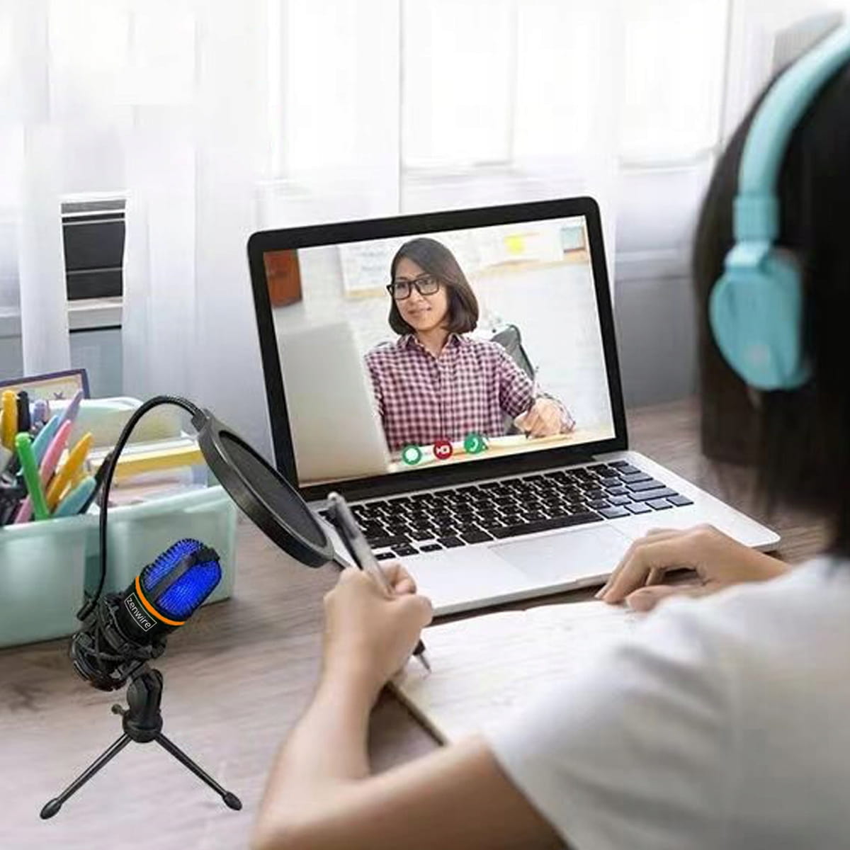 Microphone à condensateur de studio pour PC gaming, RGB, USB-C, USB 3.0, Zenwire ME4
