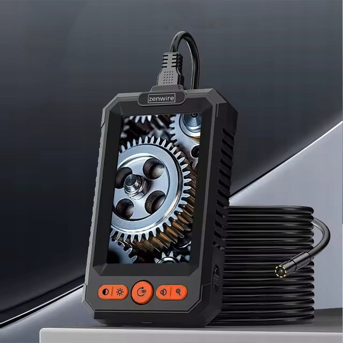 Caméra d'inspection d'atelier, endoscope pour conduits de moteur, Full HD, IPS, USB-C, 5 m, Zenwire T40