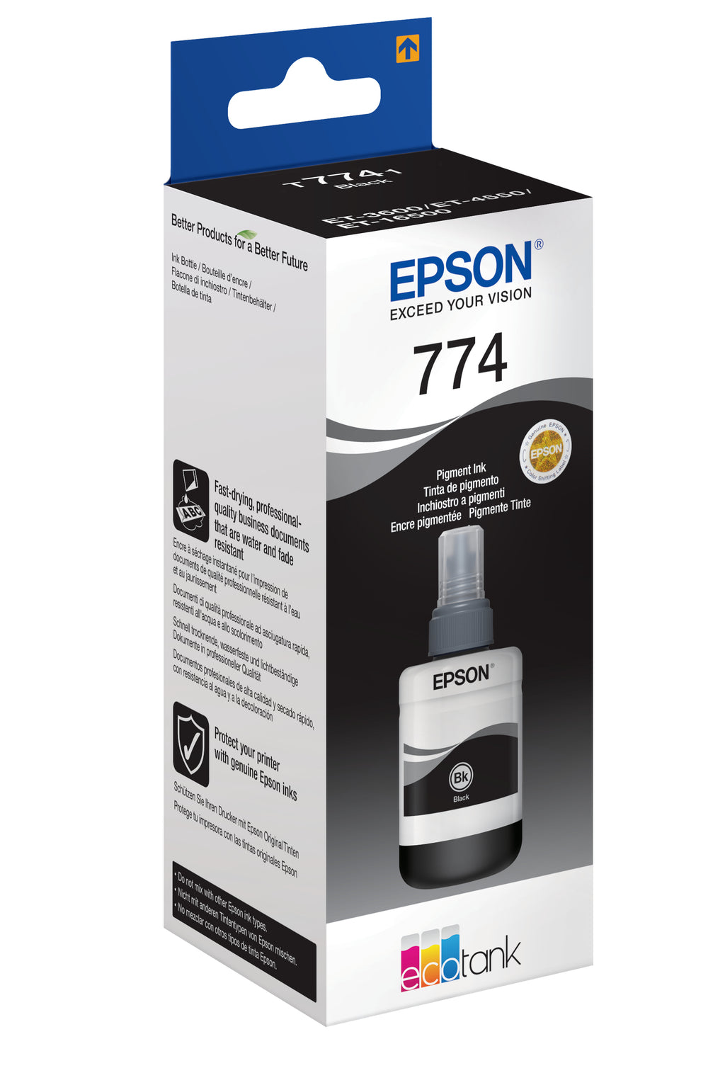 Epson 774 Bouteille d’encre pigmentaire noire EcoTank