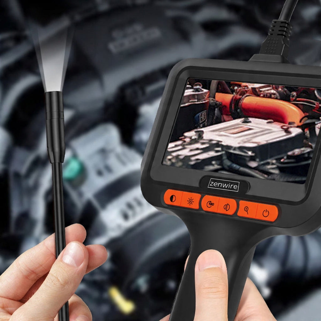 Caméra d'inspection endoscopique d'atelier avec écran IPS pour tuyaux, USB-C, 5 m, Zenwire T42