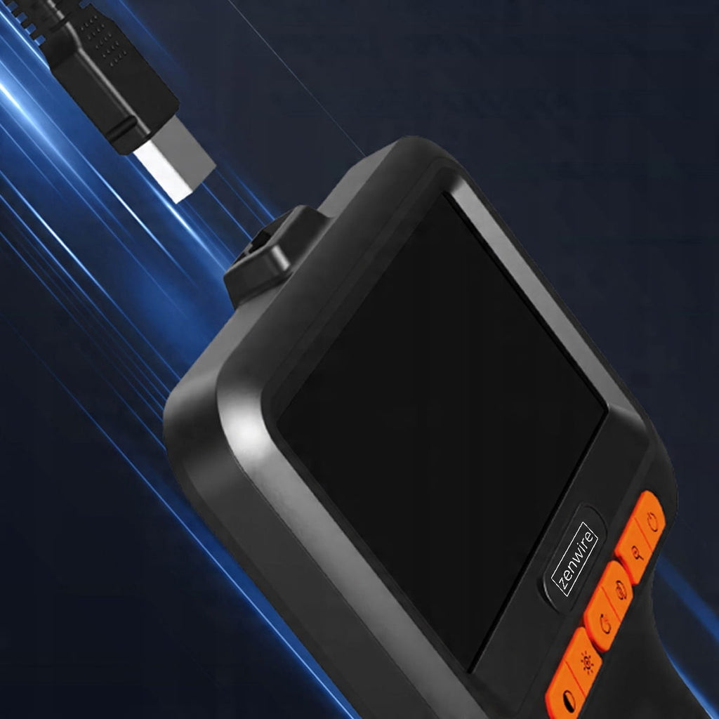 Caméra d'inspection endoscopique d'atelier avec écran IPS pour tuyaux, USB-C, 5 m, Zenwire T42