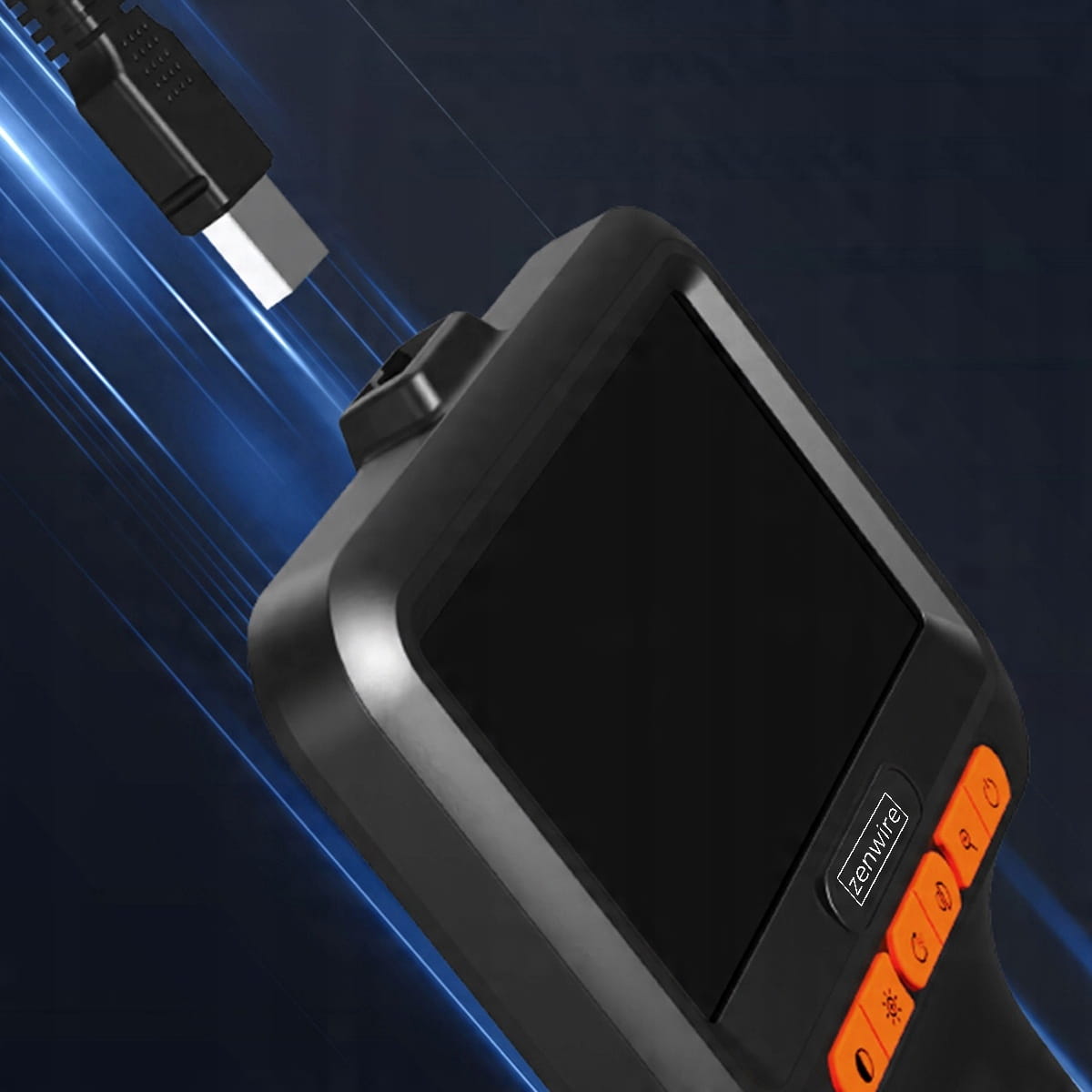 Caméra d'inspection endoscopique d'atelier avec écran IPS pour tuyaux, USB-C, 5 m, Zenwire T42