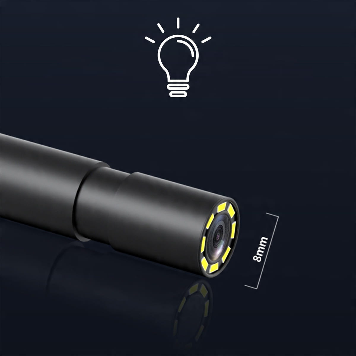 Caméra d'inspection endoscopique d'atelier avec écran IPS pour tuyaux, USB-C, 5 m, Zenwire T42