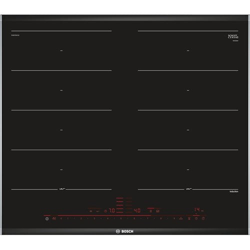 Bosch Bosch PXX675DC1E plaque Noir, Acier inoxydable Intégré Plaque avec zone à induction 4 zone(s)