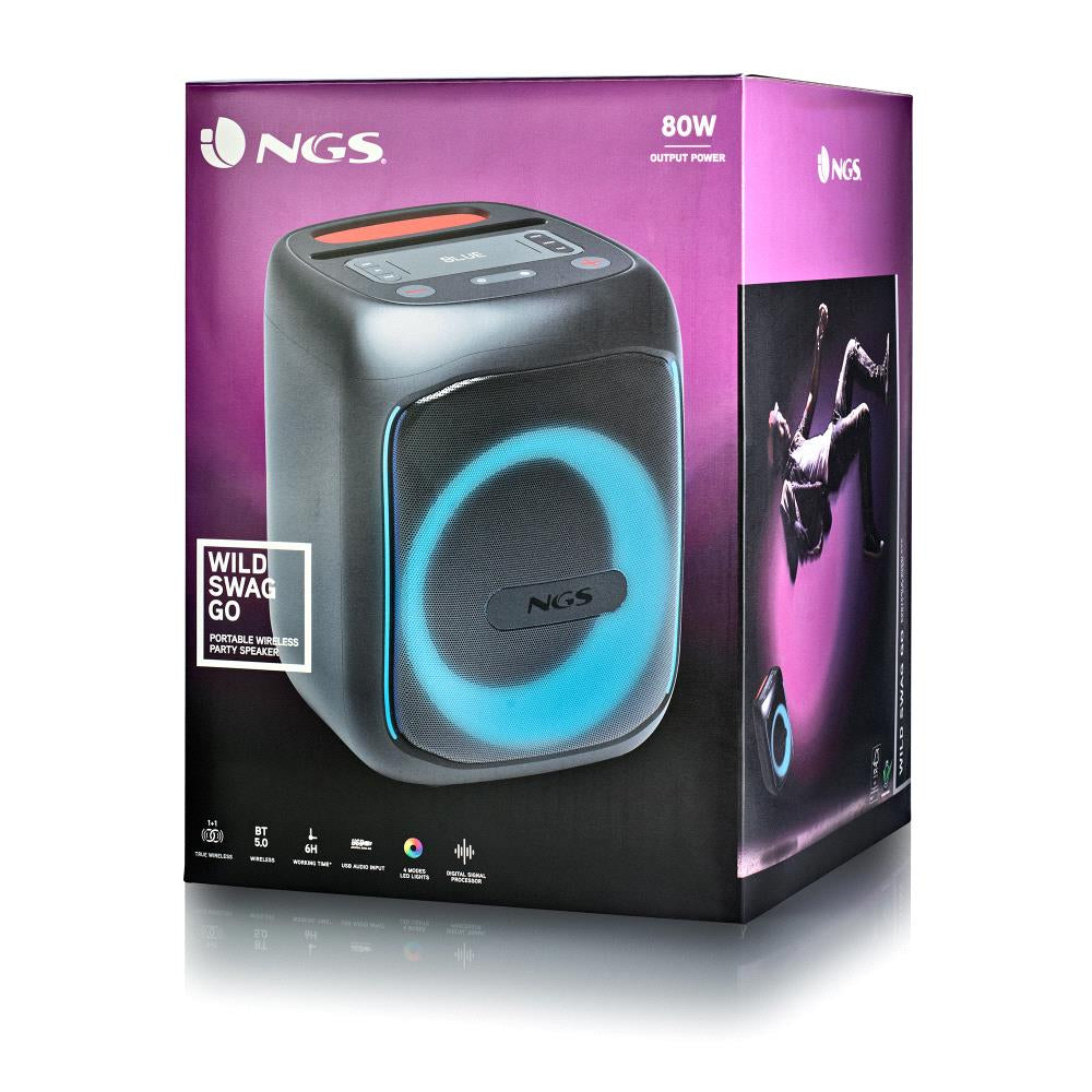 NGS WILD SWAG GO Orateur du parti Noir 40 W