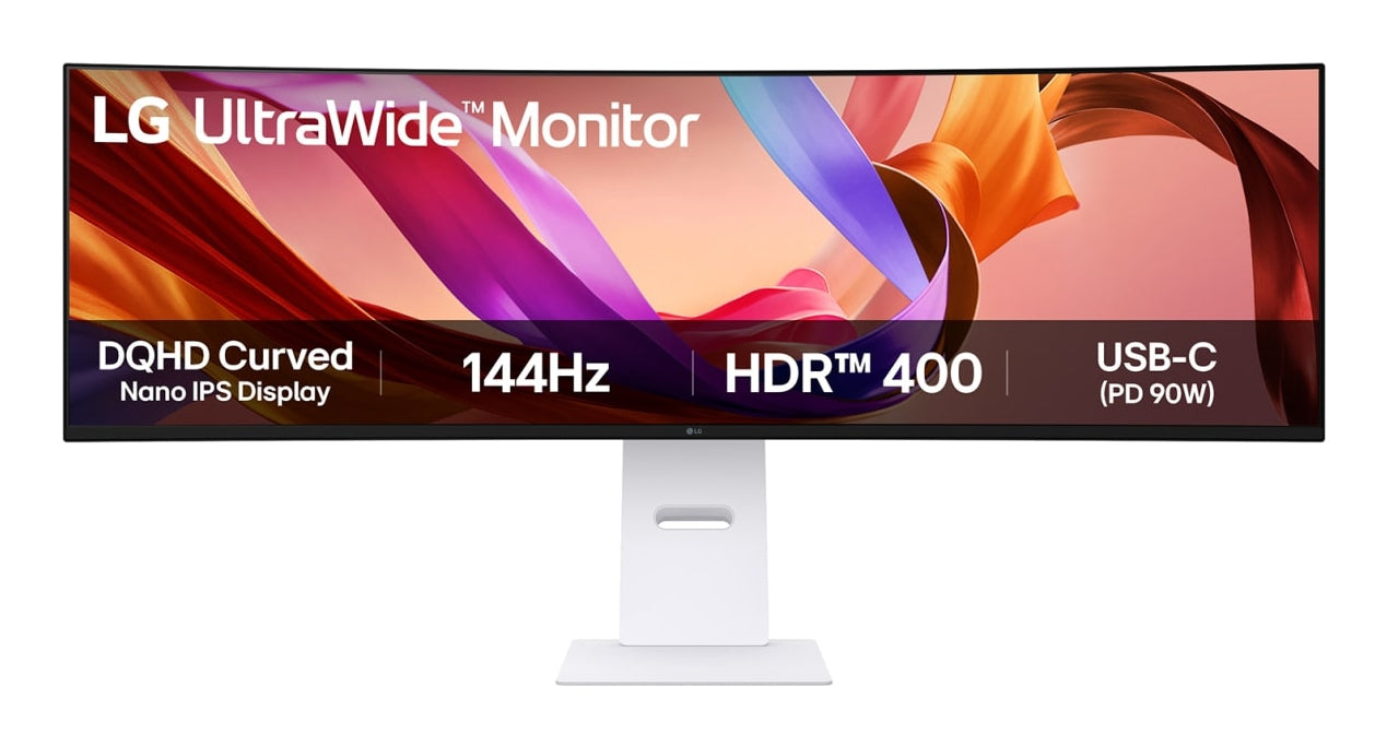 LG 49U950A-W écran plat de PC 124,5 cm (49") 5120 x 1440 pixels Dual QHD LED Noir, Blanc