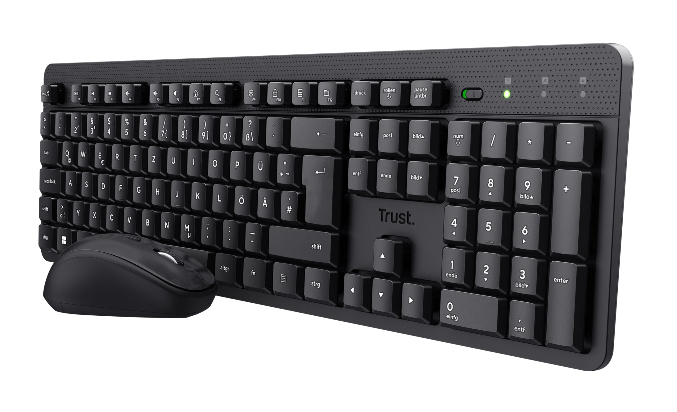 Trust TKM-360 clavier Souris incluse Bureau RF sans fil QWERTY Nordique Noir
