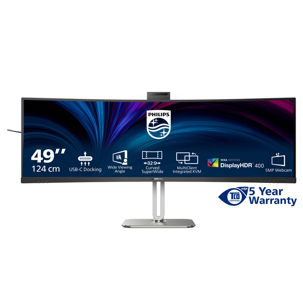 Philips 5000 series 49B2U5900CH/00 écran plat de PC 124 cm (48.8") 5120 x 1440 pixels Dual QHD LCD Noir
