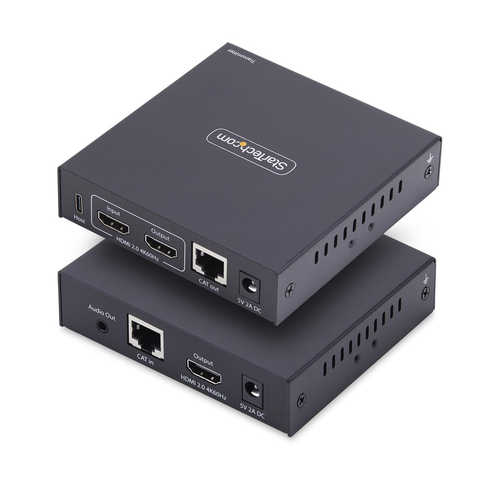 StarTech.com Extender KVM HDMI sur IP 4K 60Hz, HDMI et USB sur Ethernet CAT6, Kit Émetteur et Récepteur