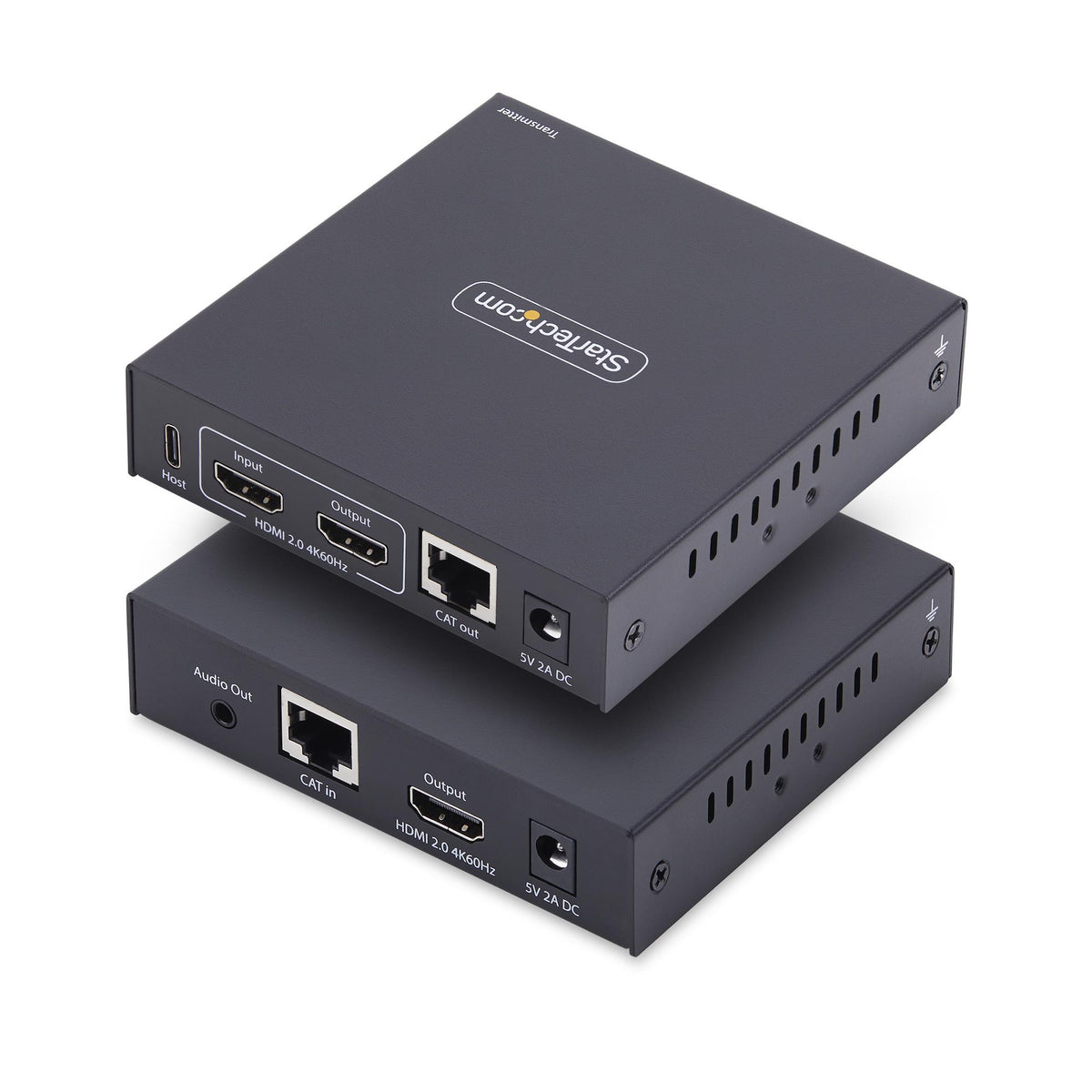StarTech.com Extender KVM HDMI sur IP 4K 60Hz, HDMI et USB sur Ethernet CAT6, Kit Émetteur et Récepteur