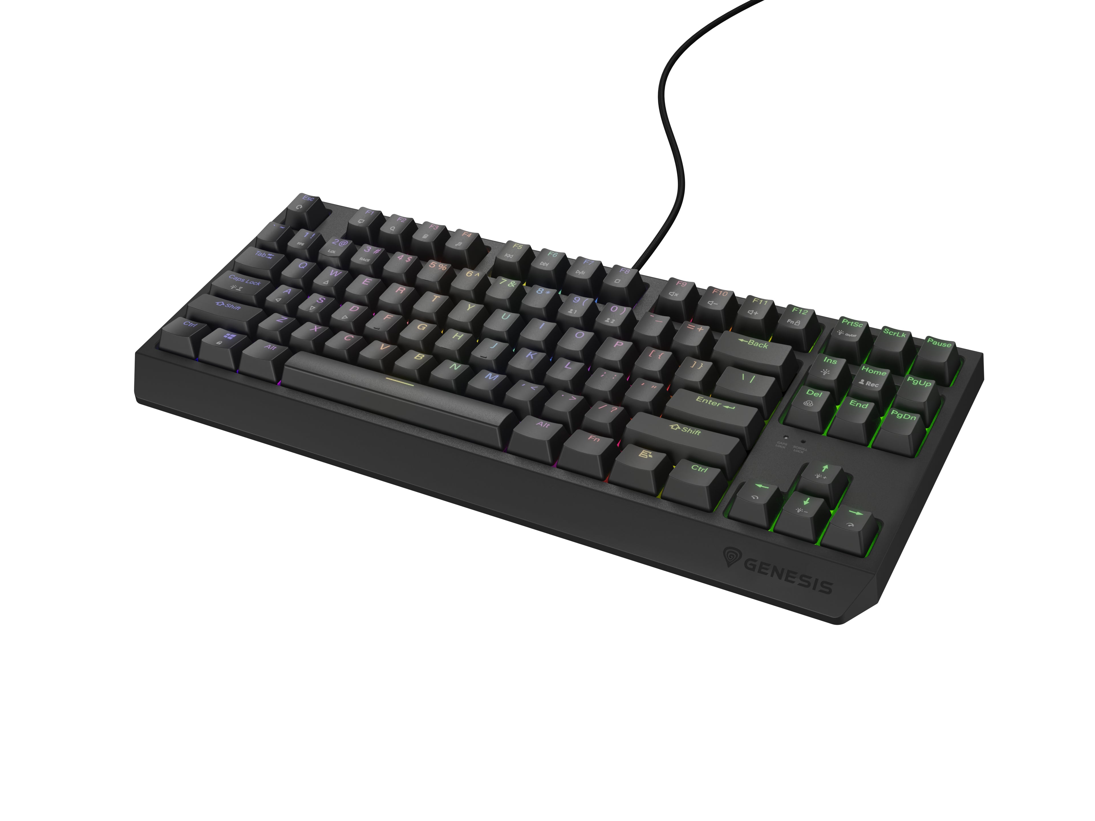 GENESIS Thor 230 TKL clavier Gaming USB + RF Wireless + Bluetooth QWERTY Noir
