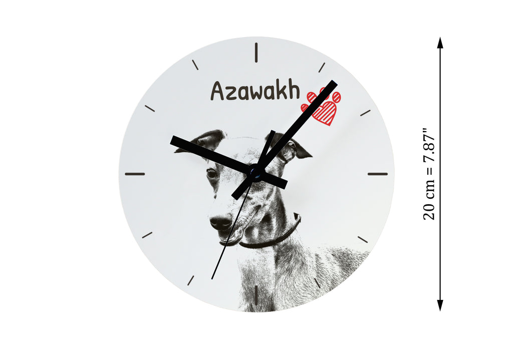 Azawakh, Tuareg Sloughi - wall clock with a dog, shelf clock with a print, personalized home decoration from the Art-Dog brand