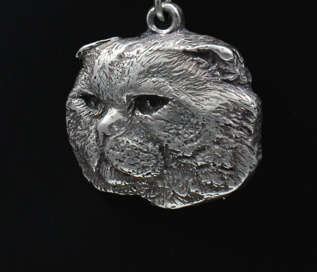 Cat necklace with a cat, cat pendant on a silver chain, unique jewelry by Art-Dog