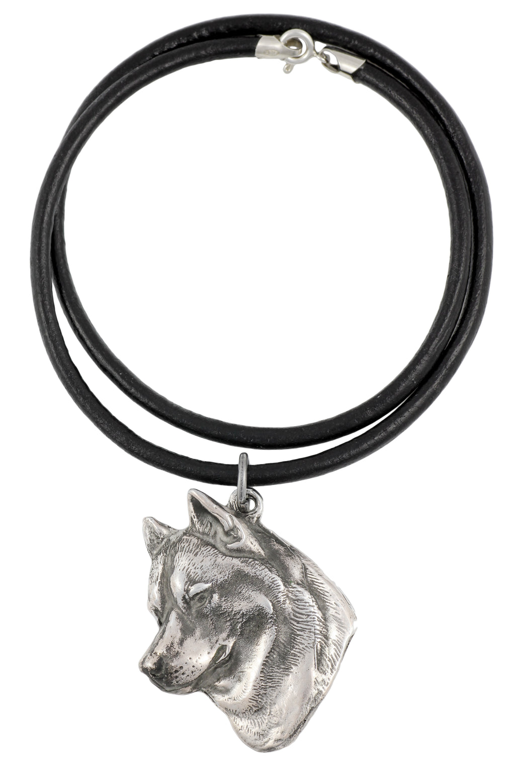Siberian Husky, Chukcha - Dog necklace in gift box, silver-plated locket for dog fan, striking pendant by Art-Dog brand