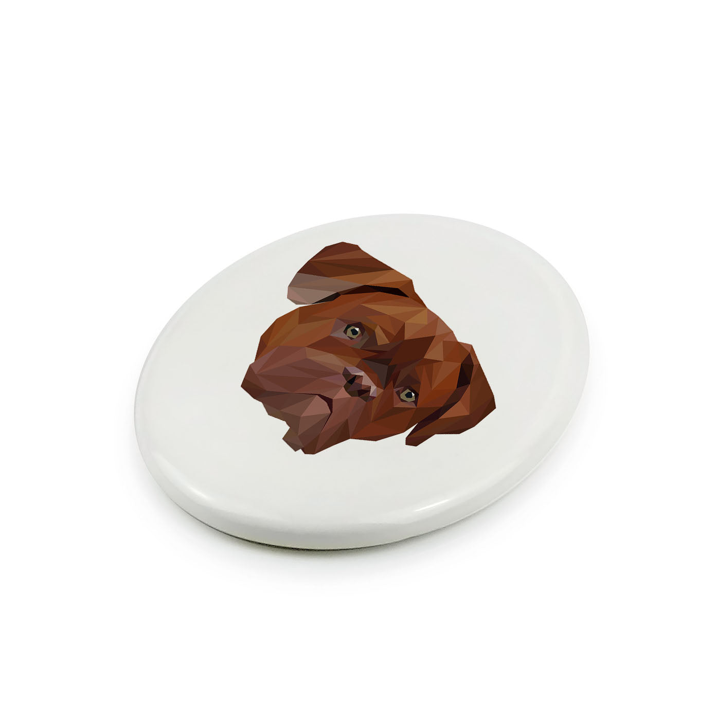 Dogue de Bordeaux, French Mastiff, Bordeauxdog - a plate with a geometric design and the brand name Art-Dog