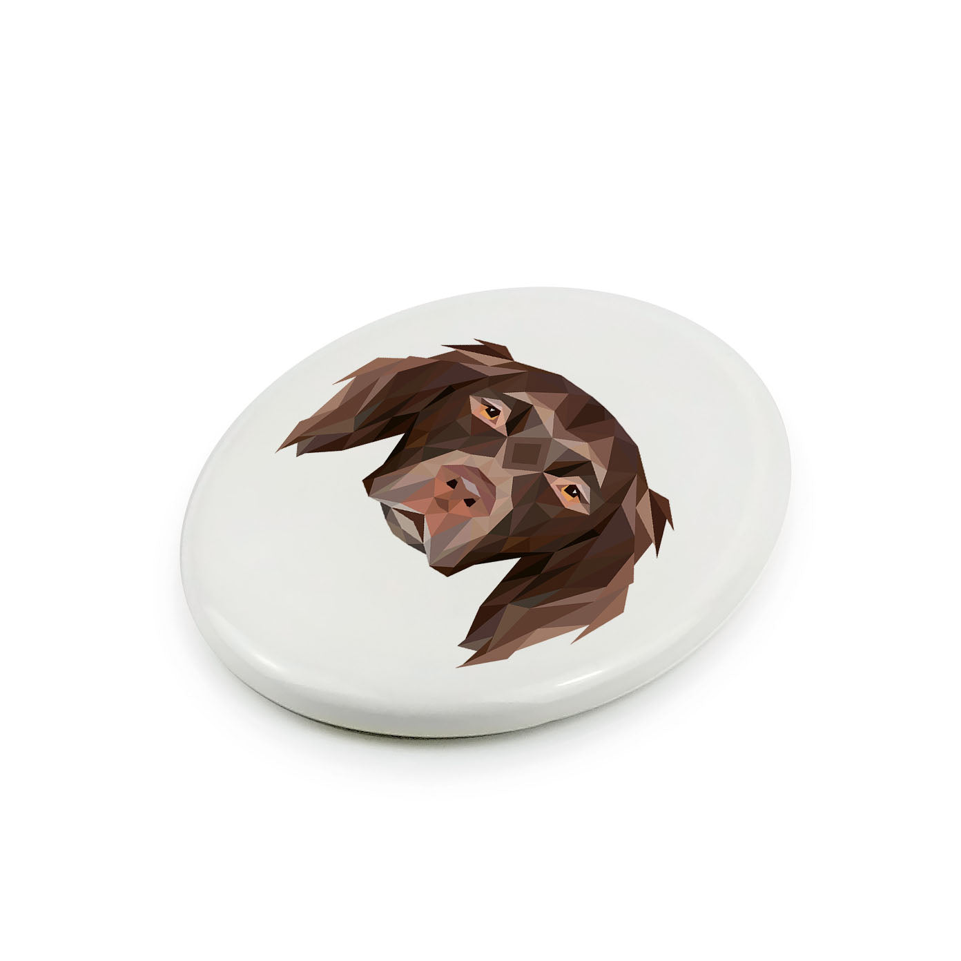 Münsterländer - a plate with a geometric design and the brand name Art-Dog