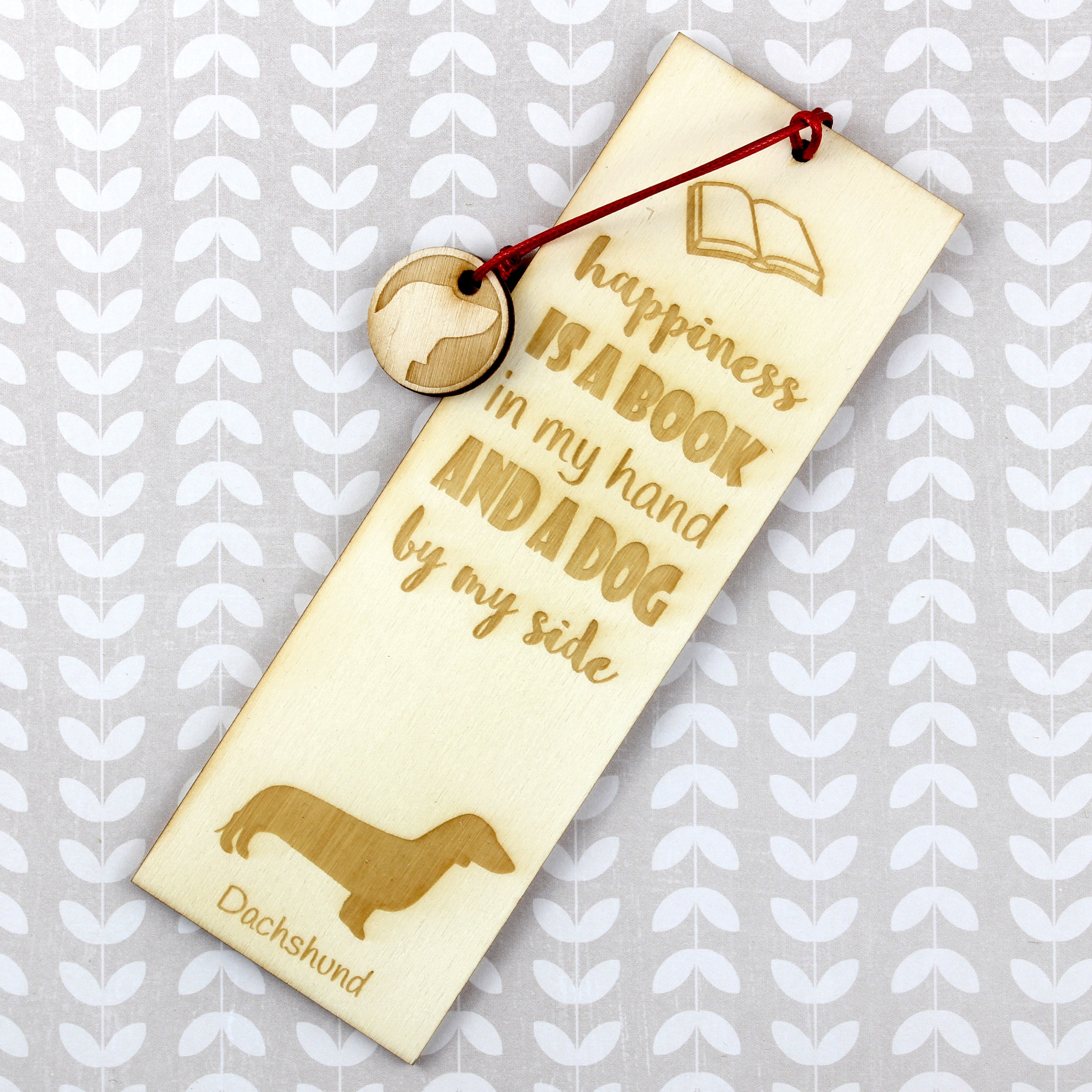 Dachshund Smooth-haired, Wiener dog, Badger dog - dog bookmark, personalized bookmark, dog gadget for Art-Dog brand readers